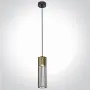 Pendul Negru cu Auriu D75mm H1600mm
