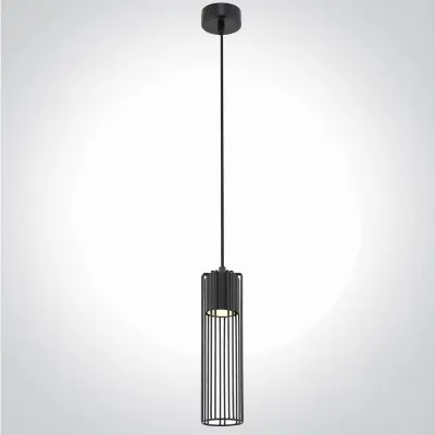 Pendul Negru D75mm H1600mm