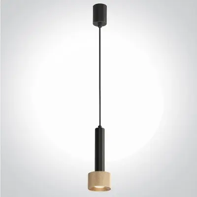 Pendul Negru cu Auriu D70mm H1840mm