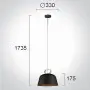 Pendul Negru cu Auriu D330 H1736