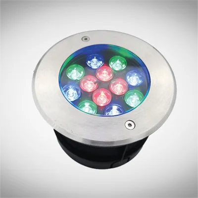 Spot LED Pardoseala Incastrat Exterior RGB 12V 12W IP68