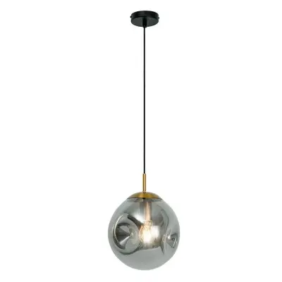 Pendul Sticla Fumuriu Auriu D250mm D1270mm