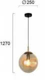 Pendul Sticla Auriu D250mm D1270mm