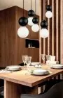 Pendul Masa Bucatarie Negru D138mm D1435mm