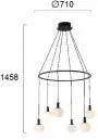 Lustra Modern Neagra D710mm H1458mm