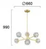 Lustra Modern Auriu D660mm H990mm