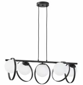 Lustra Alb cu Neagra D300mm H1300mm
