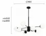 Lustra Neagra D900mm H800mm