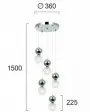 Lustra Argintie D360mm H1500mm