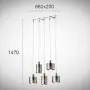 Lustra Argintie L660mm H1470mm