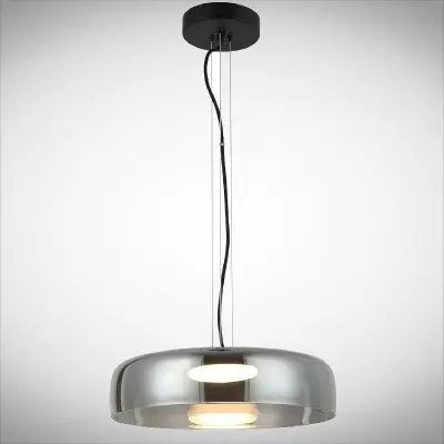 Pendul LED Sticla Fumuriu D420mm H1500mm
