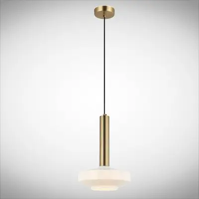 Pendul Sticla Auriu D260mm H1500mm