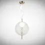 Pendul LED Sticla Auriu Living D300mm H1500mm