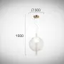 Pendul LED Sticla Auriu Living D300mm H1500mm