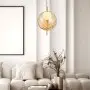 Pendul LED Sticla Auriu D300mm H1500mm