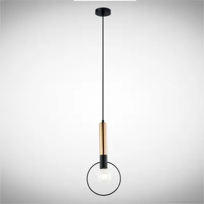 Lustra Neagra cu Auriu D185mm H1955mm