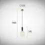 Pendul Sticla Smarald cu Auriu D200mm H1500mm