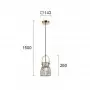 Pendul Sticla Fumuriu D143mm 1500mm