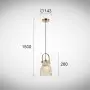 Pendul Sticla Auriu D143mm 1500mm