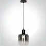 Lustra tip Pendul cu Sticla Neagra D400mm H1320mm
