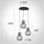 Lustra Sticla Neagra D420mm H1500mm
