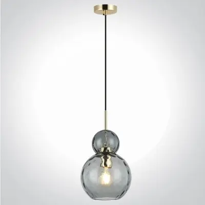 Lustra Sticla Auriu D420mm H1500mm