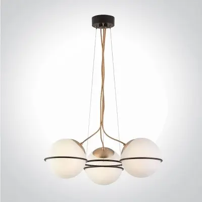 Lustra Modern Auriu cu Neagra D600mm H1100mm
