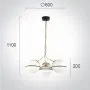 Lustra Modern Auriu cu Neagra D600mm H1100mm