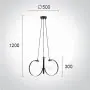 Lustra Neagra D500mm H1200mm