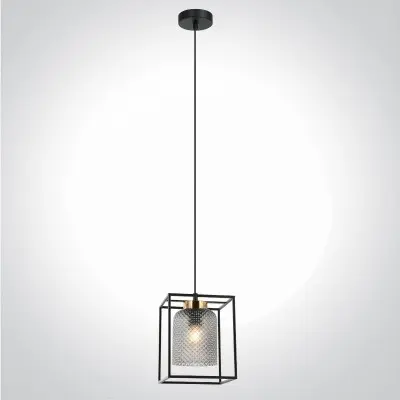 Lustra Neagra cu Auriu L165mm H1760mm