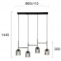Lustra Neagra cu Auriu L860mm H1440mm