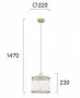 Lustra Cristal Aurie D220mm H1500mm