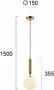 Lustra Lving Aurie D150mm H1500mm