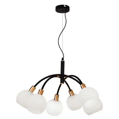 Lustra Neagra cu Auriu D180mm H1300mm