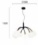Lustra Neagra cu Auriu D180mm H1300mm