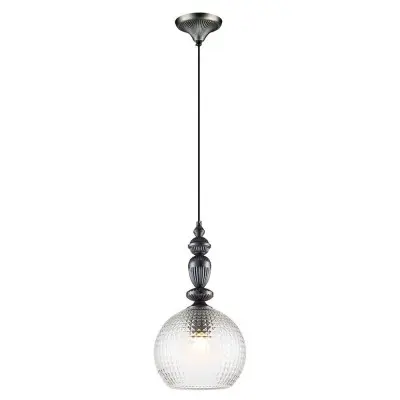 Lustra Neagra D200mm H1600mm