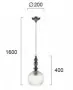 Lustra Neagra D200mm H1600mm