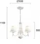 Candelabru Dormitor Alb 3 becuri D530mm H840mm