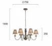 Candelabru Living Maro 6 becuri D740mm H1000mm