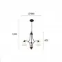 Lustra Neagra D710mm H1000mm