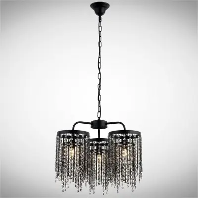 Lustra Cristal Neagra D550mm H1500mm
