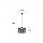 Lustra Cristal Neagra D550mm H1500mm