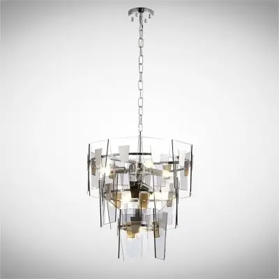 Lustra Cristal Gri D480mm H1050mm