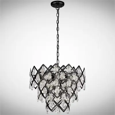 Lustra Cristal Neagra D510mm H1660mm