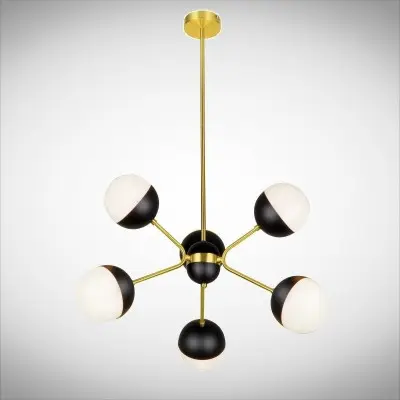 Lustra Auriu cu Negru D580mm H1000mm