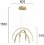 Lustra LED Aurie 41W 3000K L600mm H1500mm