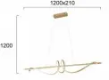Lustra LED Aurie 47W 3000K L1200mm H1200mm