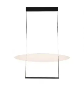 Lustra LED Neagra 30W 3000K D600mm H2000mm