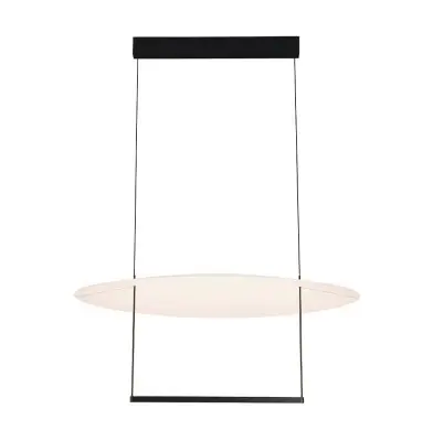 Lustra LED Neagra 30W 3000K D600mm H2000mm