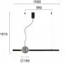 Lustra LED Neagra 24W 3000K L1000mm H1615mm